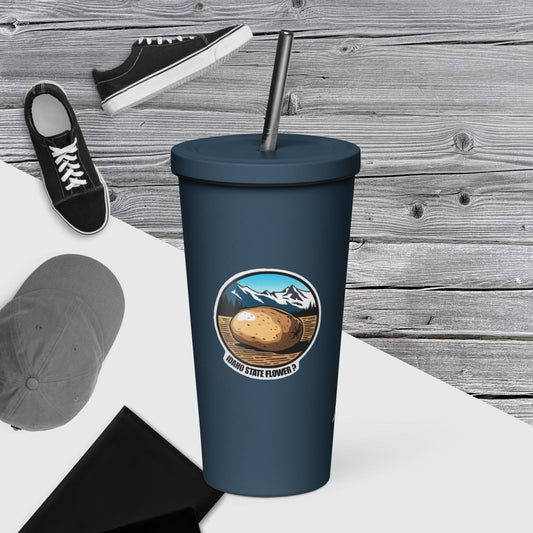 Idaho State Flower | Insulated tumbler with a straw