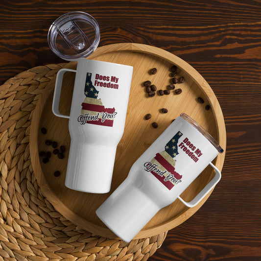 Idaho Freedom Offend You - Travel mug with a handle
