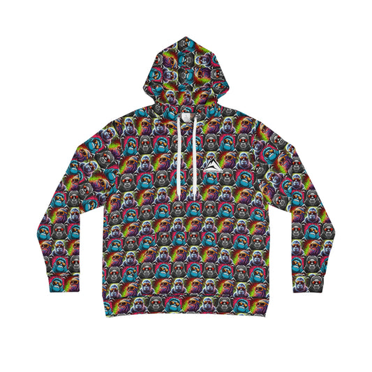 Men's Hoodie (AOP) | PNW Style Bigfoot Graphic Pattern